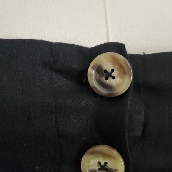 Forever 21 Linen Blend Button front Midi Dress Thick straps - Picture 4 of 7